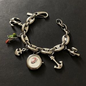 MOSCHINO  “Time 4 Pirates ”  Ladies Watch Charms  Bracelet/Need А New Battery